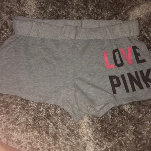 grey soft shorts from PINK